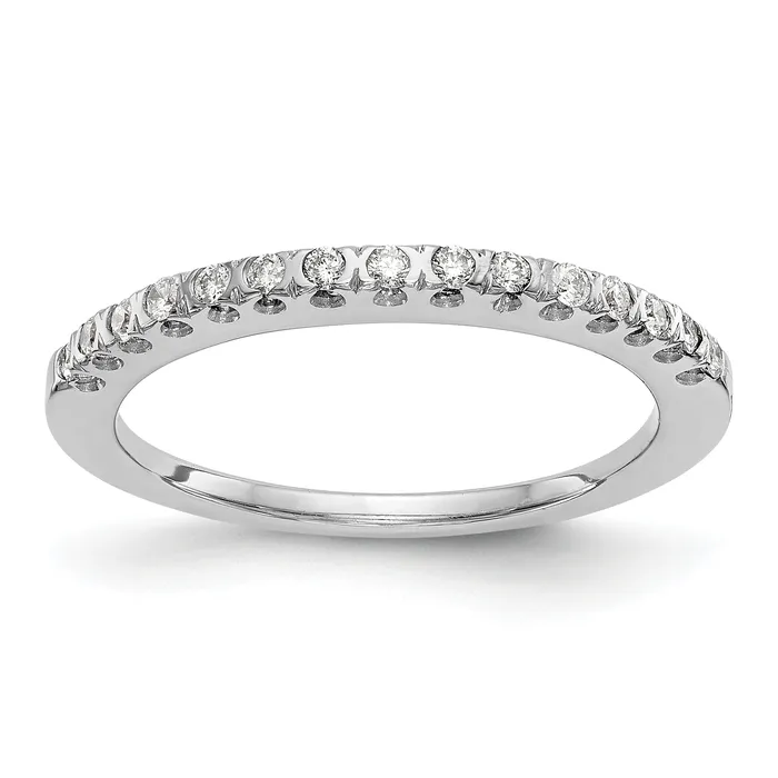 Rings Goldia 015ct CZ Solid Real 14K White Gold Wedding Band Ring