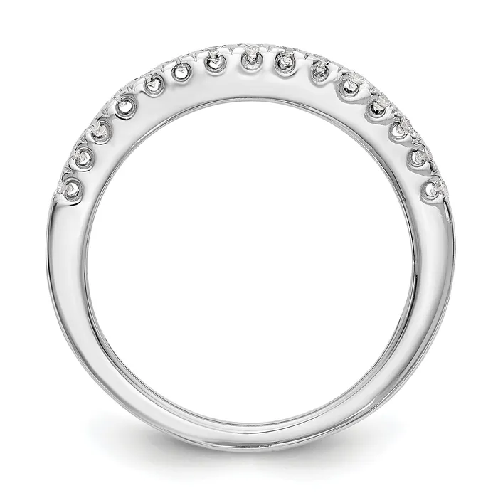 Rings Goldia 015ct CZ Solid Real 14K White Gold Wedding Band Ring