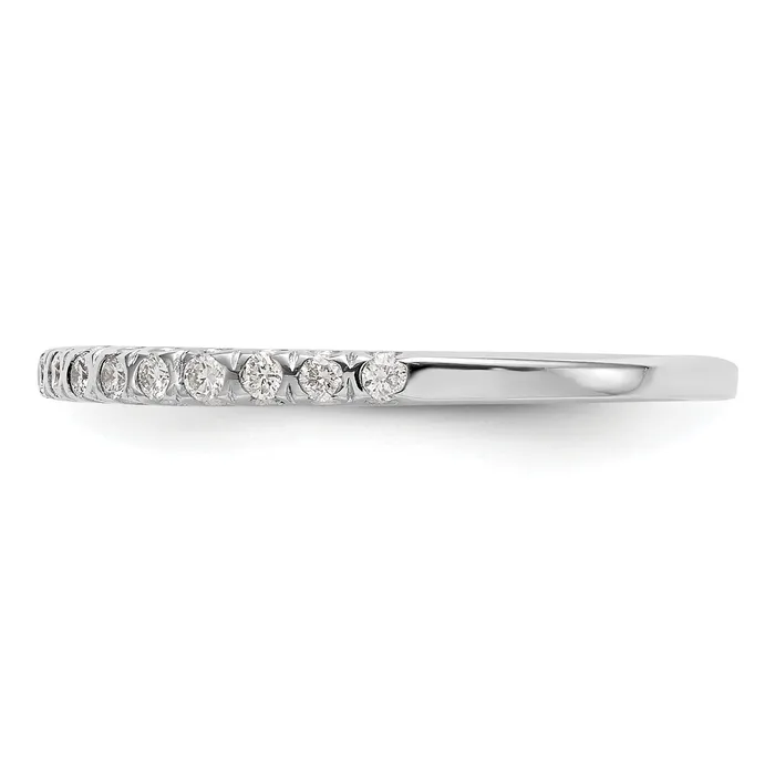 Rings Goldia 015ct CZ Solid Real 14K White Gold Wedding Band Ring