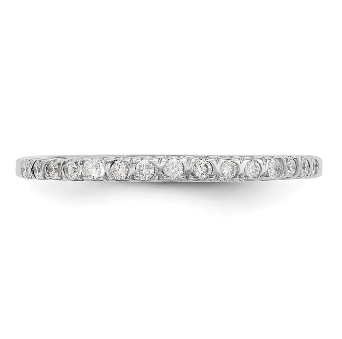 Rings Goldia 015ct CZ Solid Real 14K White Gold Wedding Band Ring