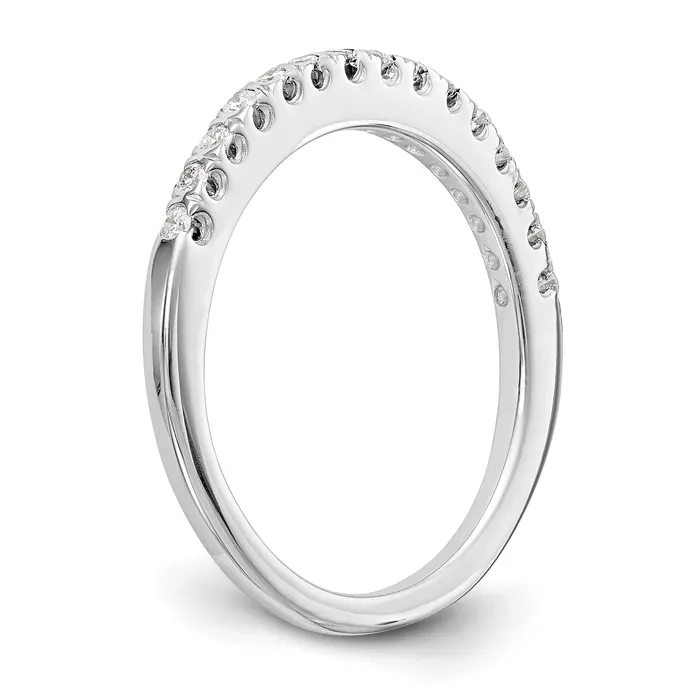 Rings Goldia 015ct CZ Solid Real 14K White Gold Wedding Band Ring