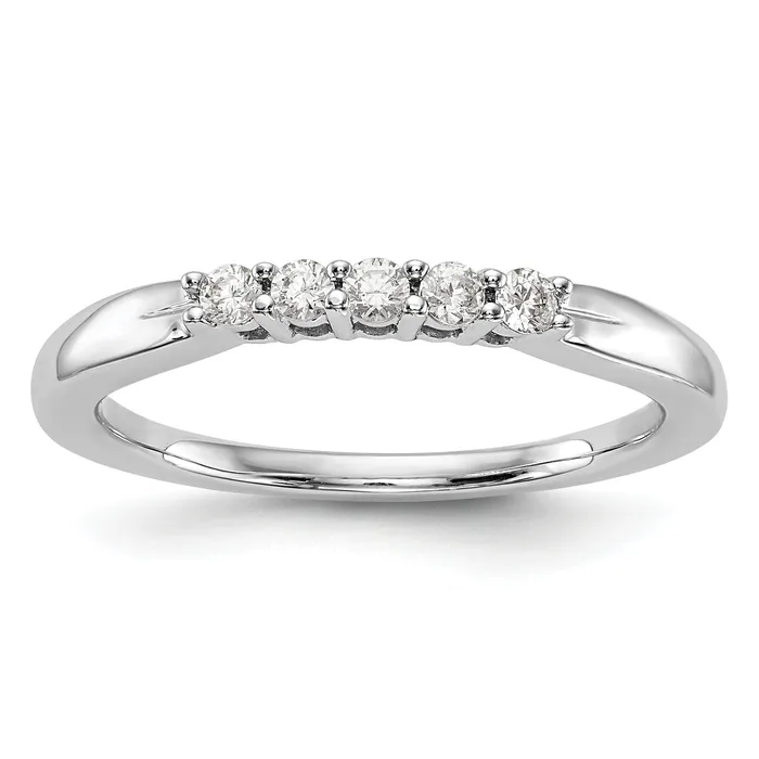 Rings Goldia 015ct CZ Solid Real 14k White Gold Wedding Wedding Band Ring Rings Goldia 015ct CZ Solid Real 14k White Gold Wedding Wedding Band Ring