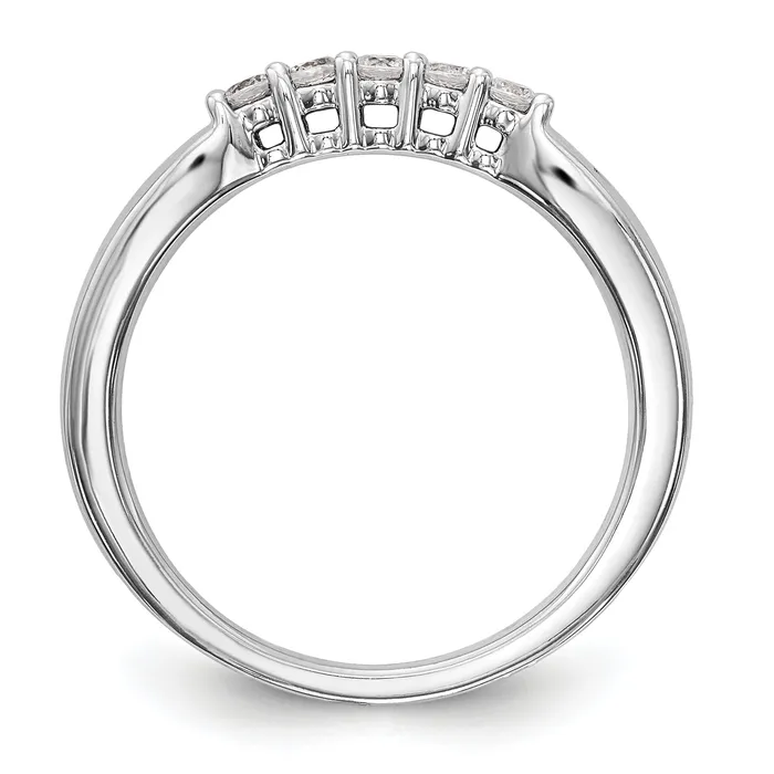 Rings Goldia 015ct CZ Solid Real 14k White Gold Wedding Wedding Band Ring