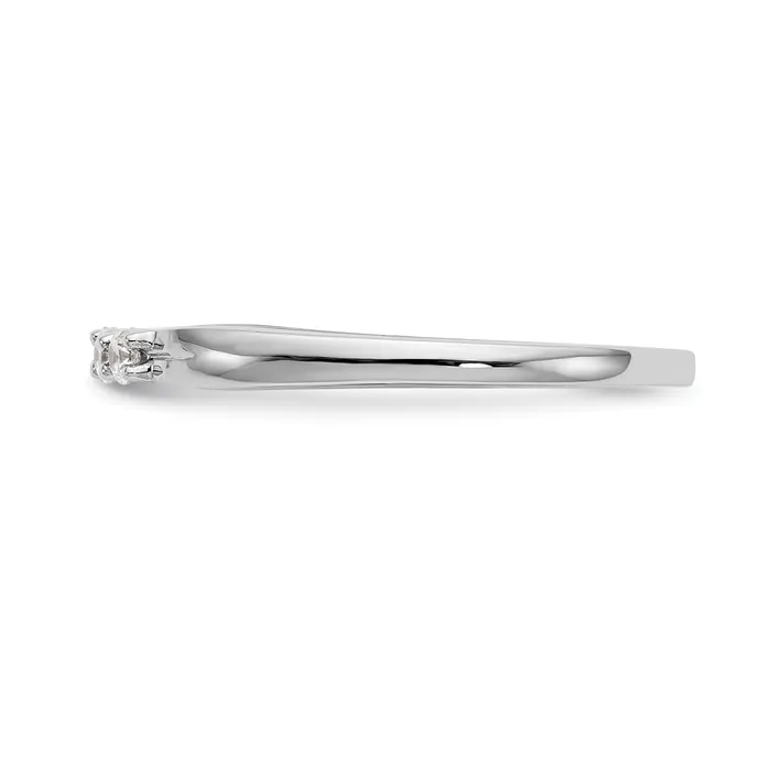 Rings Goldia 015ct CZ Solid Real 14k White Gold Wedding Wedding Band Ring