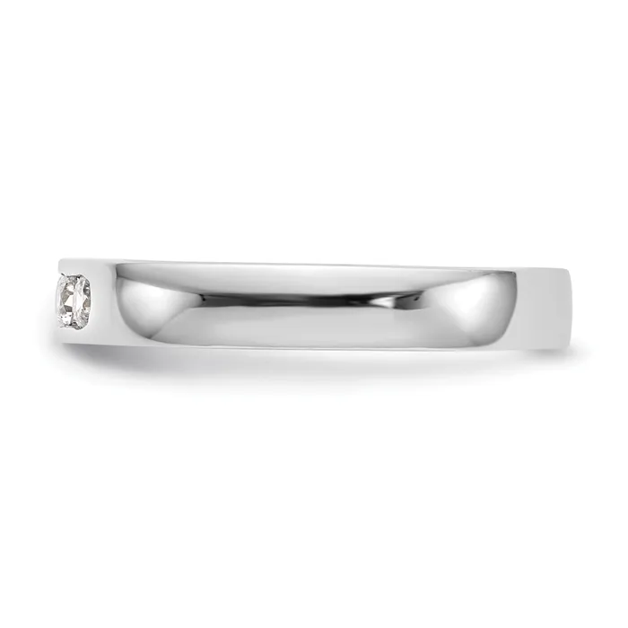 Rings Goldia 026ct CZ Solid Real 14K White Gold 5Stone Channel Wedding Band Ring