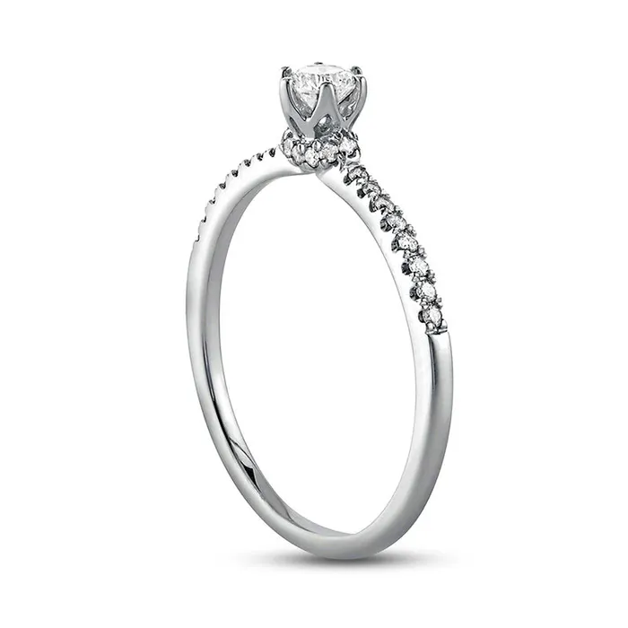 Rings Goldia 033 CT TW Natural Diamond Hidden Halo Engagement Ring in Solid 10K White Gold II2 Rings Goldia 033 CT TW Natural Diamond Hidden Halo Engagement Ring in Solid 10K White Gold II2
