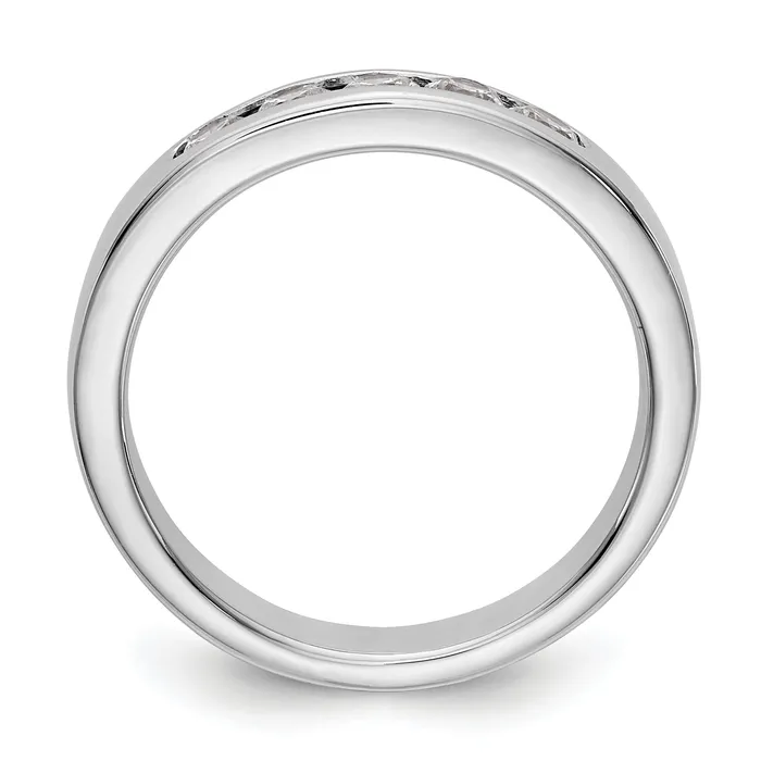 Rings Goldia 045ct CZ Solid Real 14K White Gold 5Stone Channel Wedding Band Ring