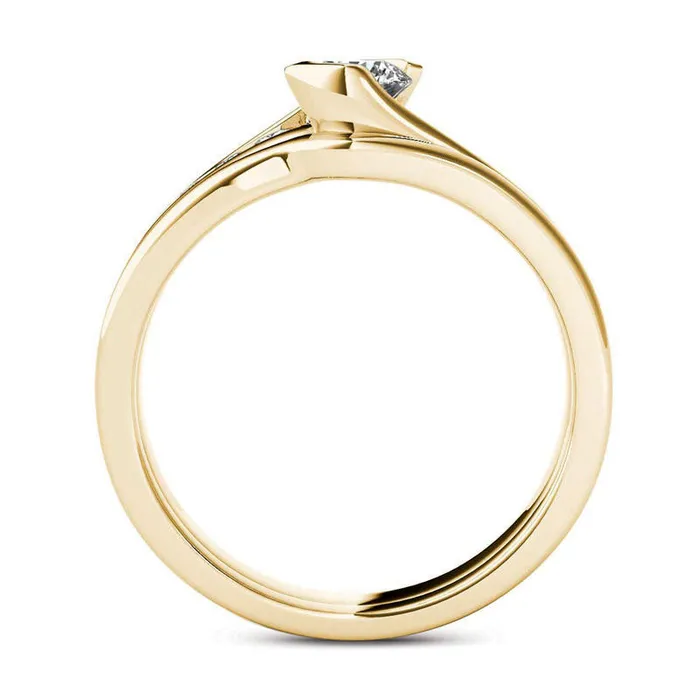 Rings Goldia 050 CT TW Natural Diamond Bypass Bridal Engagement Ring Set in Solid 14K Gold Rings Goldia 050 CT TW Natural Diamond Bypass Bridal Engagement Ring Set in Solid 14K Gold