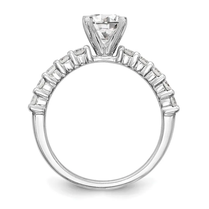 Rings Goldia 050ct CZ Solid Real 14K White Gold Peg Set Engagement Ring