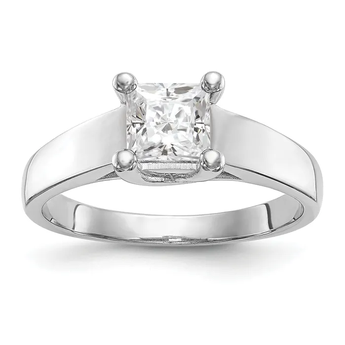 Rings Goldia 075ct CZ Solid Real 14k White Gold Square Solitaire Engagement Ring Rings Goldia 075ct CZ Solid Real 14k White Gold Square Solitaire Engagement Ring