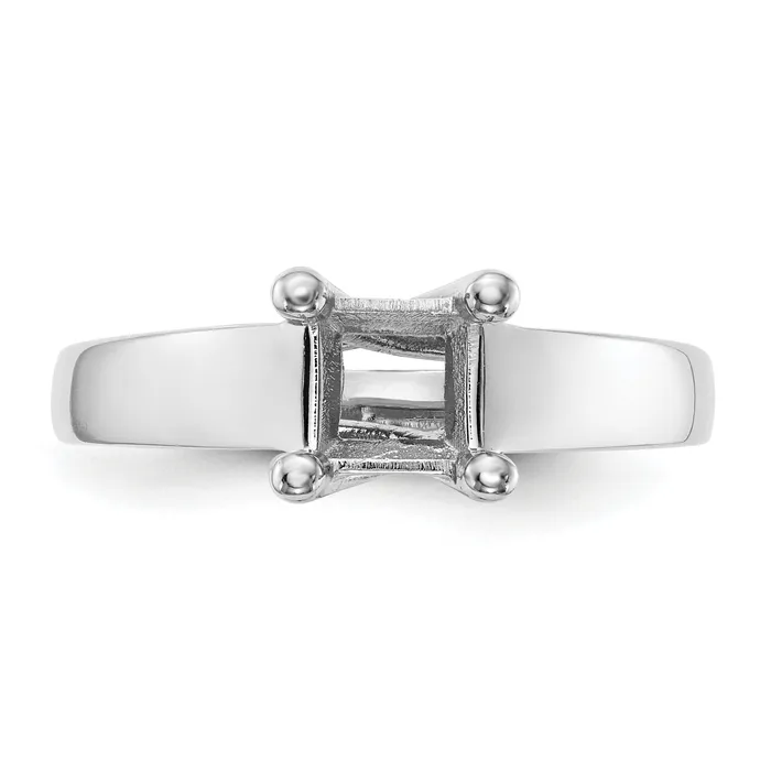 Rings Goldia 075ct CZ Solid Real 14k White Gold Square Solitaire Engagement Ring