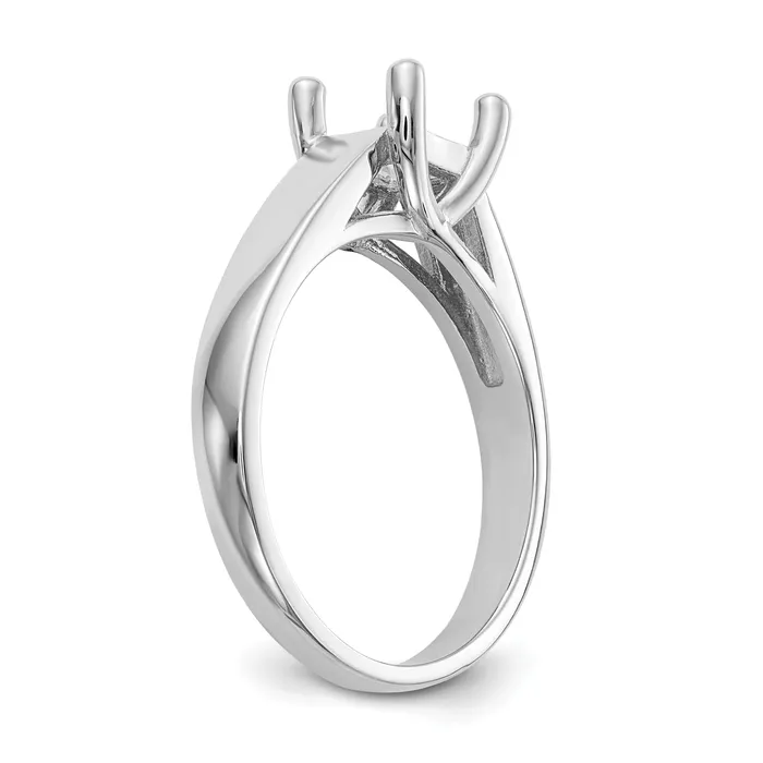 Rings Goldia 075ct CZ Solid Real 14k White Gold Square Solitaire Engagement Ring