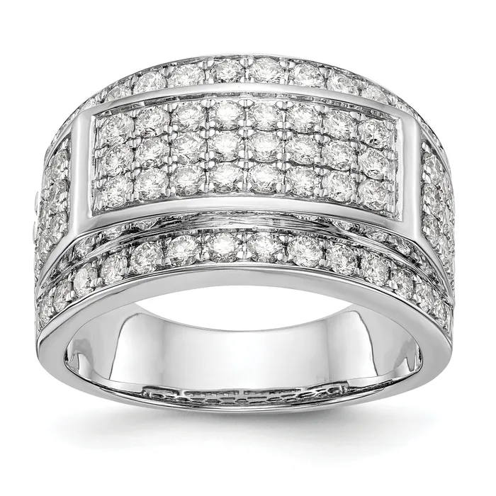 Rings Goldia 10k White Gold 2 Ct Lab Grown Diamond VSSI G Mens Ring