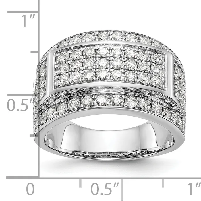 Rings Goldia 10k White Gold 2 Ct Lab Grown Diamond VSSI G Mens Ring
