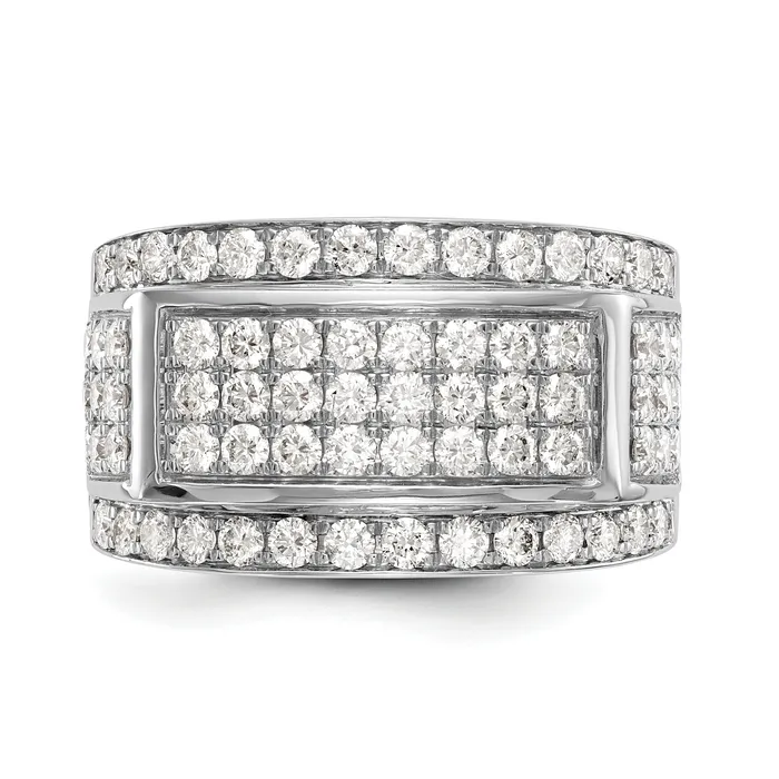 Rings Goldia 10k White Gold 2 Ct Lab Grown Diamond VSSI G Mens Ring