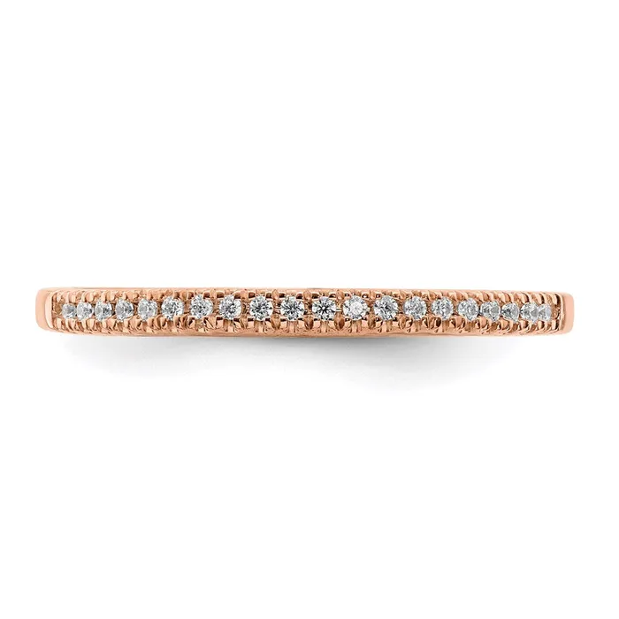 Rings Goldia 14k Rose Gold Real Diamond Wedding Band