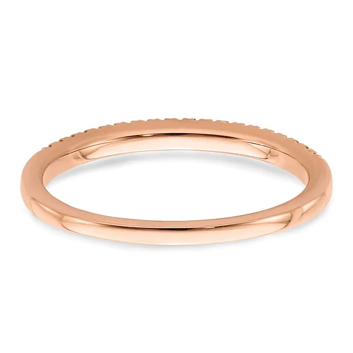Rings Goldia 14k Rose Gold Real Diamond Wedding Band