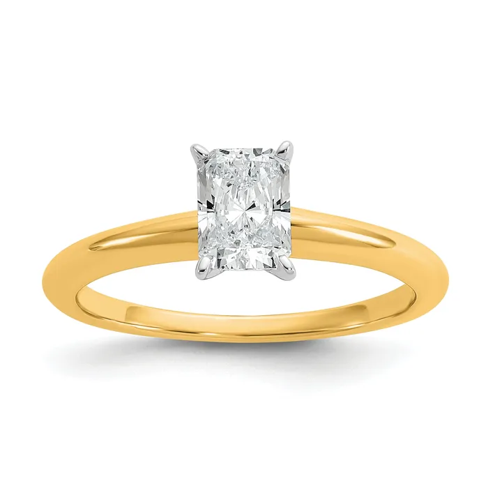 Rings Goldia 14k Twotone 34 Ct Certified Lab Grown Diamond VSSI G Radiant Solitare Engagement Ring Rings Goldia 14k Twotone 34 Ct Certified Lab Grown Diamond VSSI G Radiant Solitare Engagement Ring