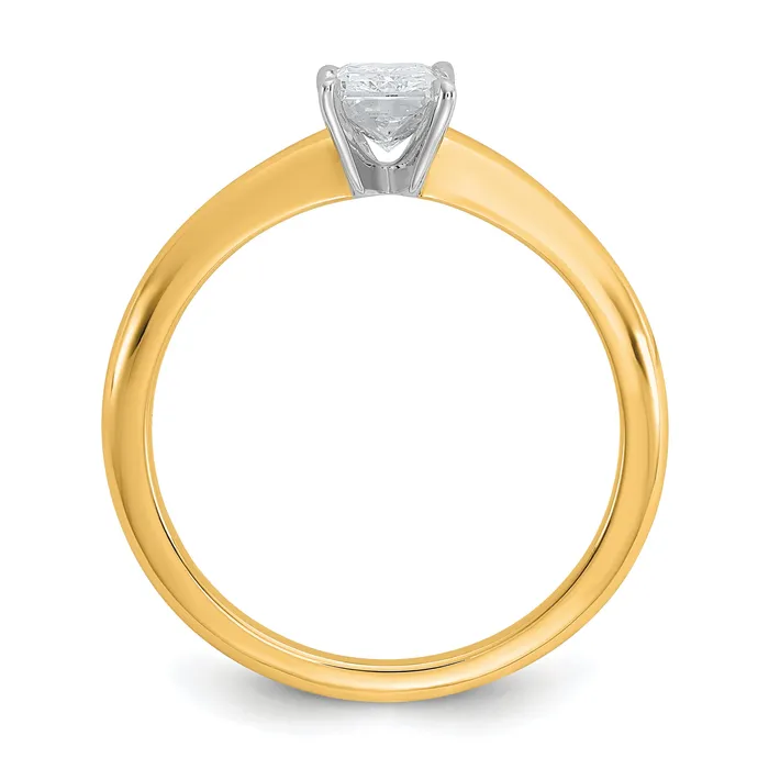 Rings Goldia 14k Twotone 34 Ct Certified Lab Grown Diamond VSSI G Radiant Solitare Engagement Ring