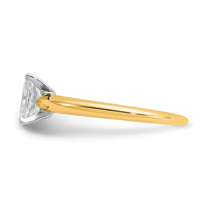 Rings Goldia 14k Twotone 34 Ct Certified Lab Grown Diamond VSSI G Radiant Solitare Engagement Ring