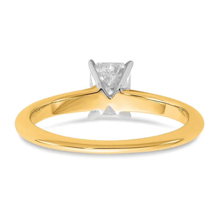 Rings Goldia 14k Twotone 34 Ct Certified Lab Grown Diamond VSSI G Radiant Solitare Engagement Ring