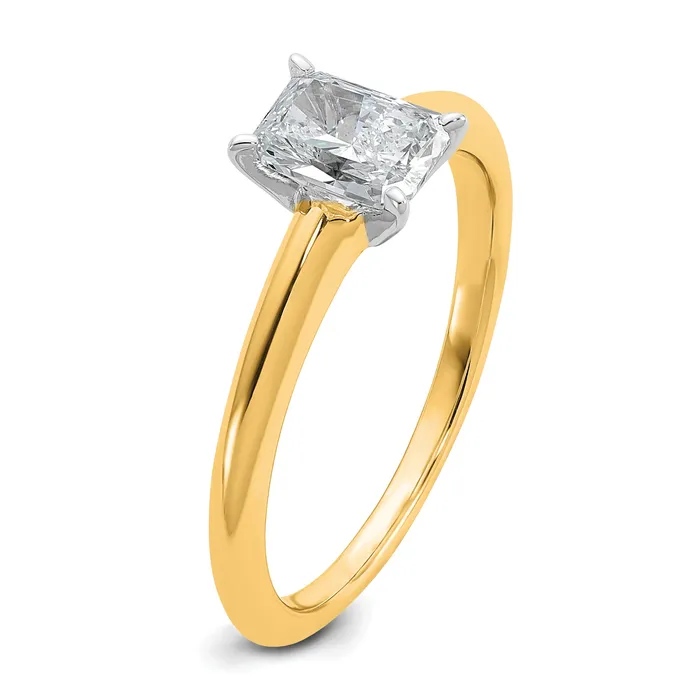 Rings Goldia 14k Twotone 34 Ct Certified Lab Grown Diamond VSSI G Radiant Solitare Engagement Ring