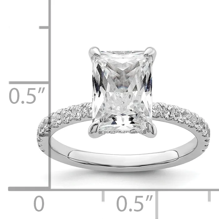Rings Goldia 14k White Gold 110 Ct Lab Grown Diamond VSSI G 3 Ct center Flair Round Engagement Ring