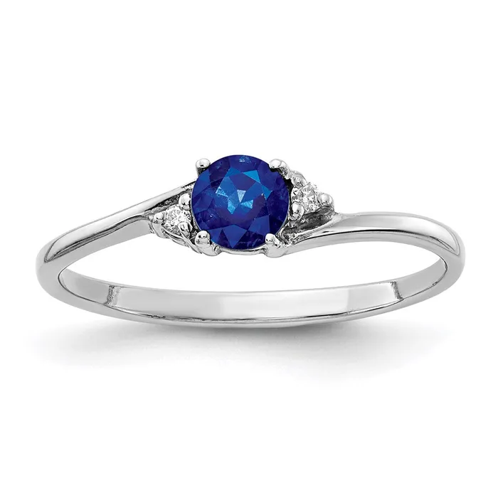 Rings Goldia 14k White Gold 4mm Sapphire A Real Diamond ring