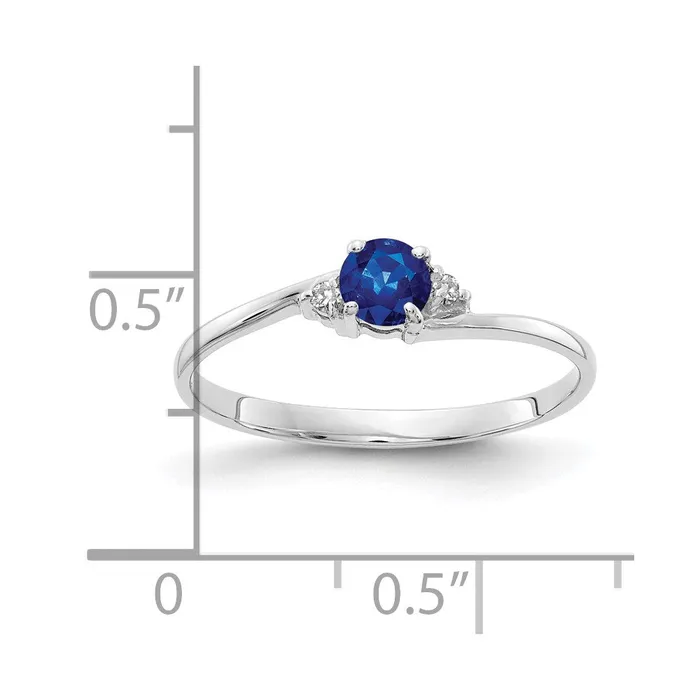 Rings Goldia 14k White Gold 4mm Sapphire A Real Diamond ring