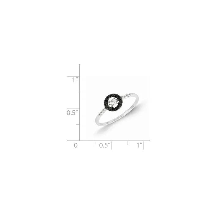 Rings Goldia 14k White Gold Black and White Diamond Circle Ring Rings Goldia 14k White Gold Black and White Diamond Circle Ring