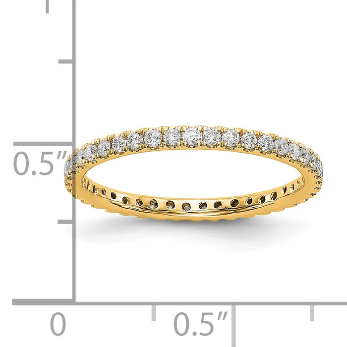 Rings Goldia 14k Yellow Gold 12 Ct Lab Grown Diamond VSSI G Shared Prong Eternity Band Ring