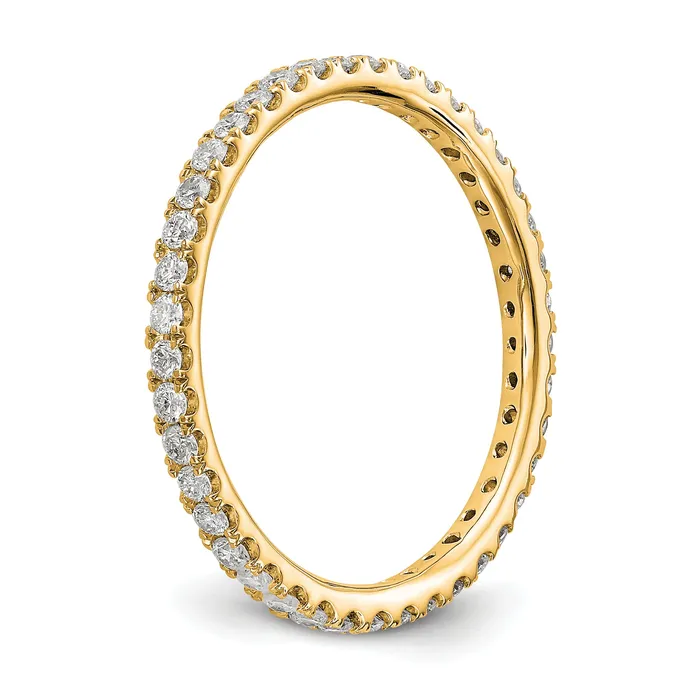 Rings Goldia 14k Yellow Gold 12 Ct Lab Grown Diamond VSSI G Shared Prong Eternity Band Ring