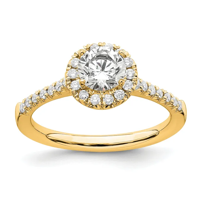 Rings Goldia 14k Yellow Gold 34 Ct Lab Grown Diamond VSSI G Round Halo Engagement Ring Rings Goldia 14k Yellow Gold 34 Ct Lab Grown Diamond VSSI G Round Halo Engagement Ring