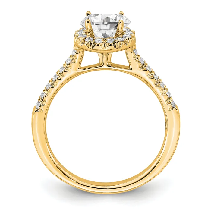 Rings Goldia 14k Yellow Gold 34 Ct Lab Grown Diamond VSSI G Round Halo Engagement Ring