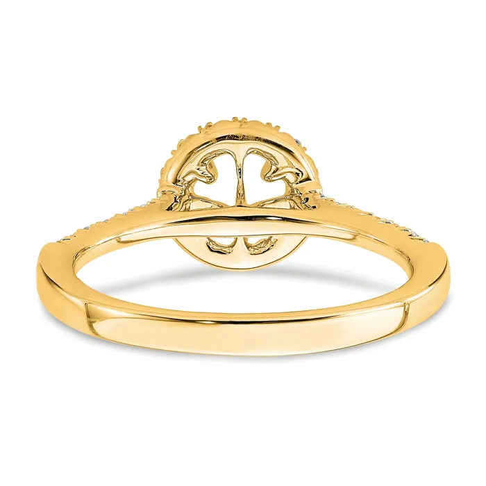 Rings Goldia 14k Yellow Gold 34 Ct Lab Grown Diamond VSSI G Round Halo Engagement Ring