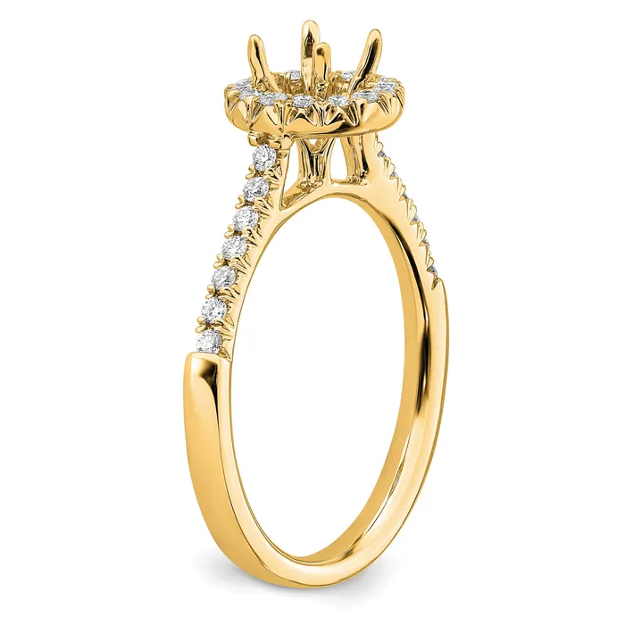 Rings Goldia 14k Yellow Gold 34 Ct Lab Grown Diamond VSSI G Round Halo Engagement Ring