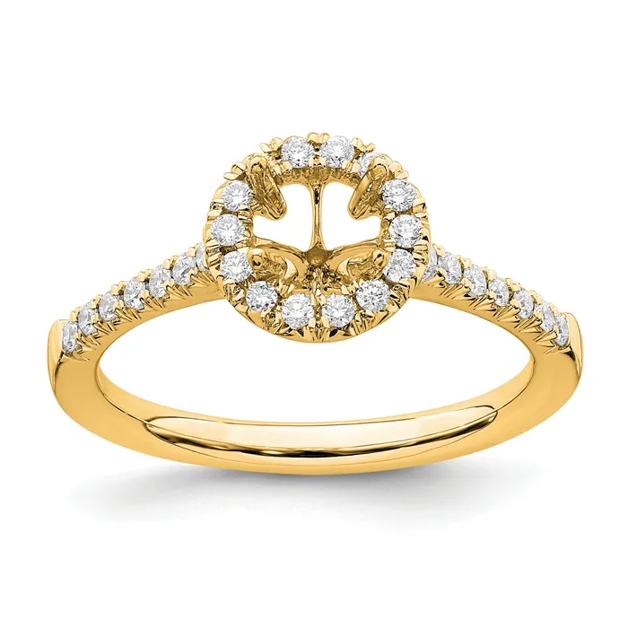 Rings Goldia 14k Yellow Gold 34 Ct Lab Grown Diamond VSSI G Round Halo Engagement Ring