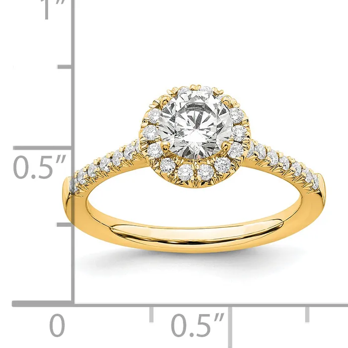 Rings Goldia 14k Yellow Gold 34 Ct Lab Grown Diamond VSSI G Round Halo Engagement Ring