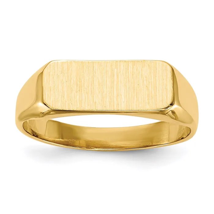 Rings Goldia 14K Yellow Gold 55x135mm Closed Back Signet Ring
