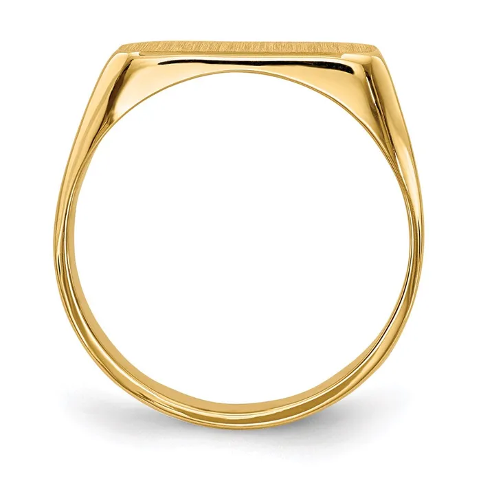 Rings Goldia 14K Yellow Gold 55x135mm Closed Back Signet Ring