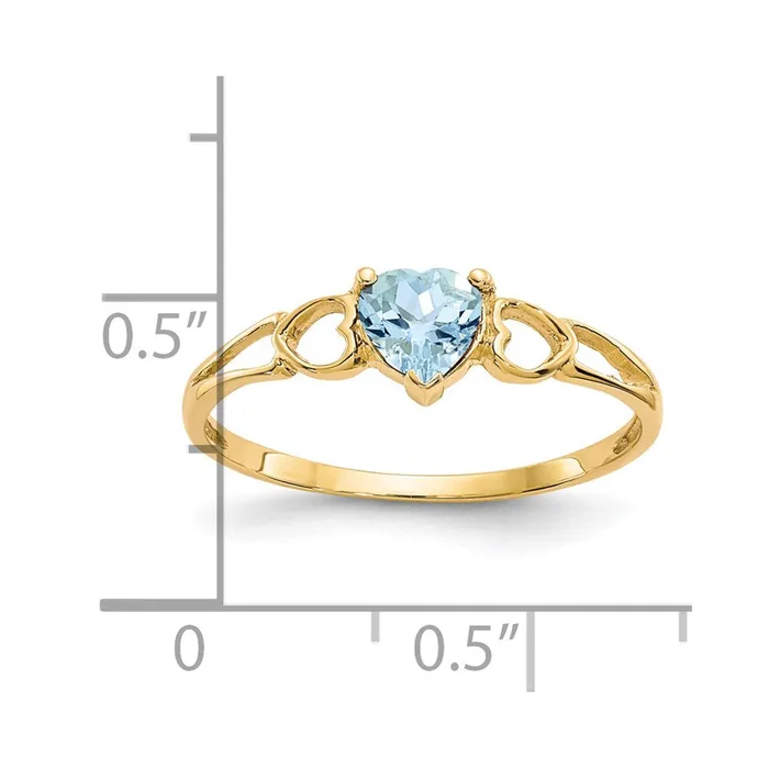 Rings Goldia 14K Yellow Gold Aquamarine Birthstone Ring