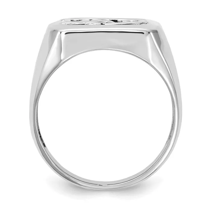 Rings Goldiacom 14k White Gold AAA Real Diamond mens ring