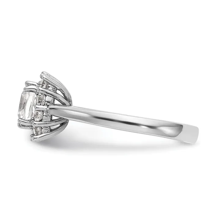 Rings Goldiacom 14k White Gold Cushion Halo Engagement Simulated Diamond Ring Rings Goldiacom 14k White Gold Cushion Halo Engagement Simulated Diamond Ring