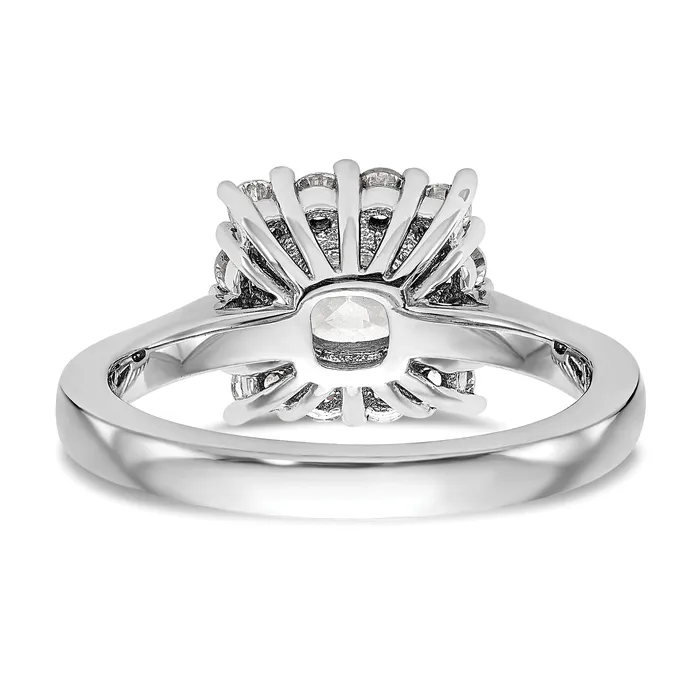 Rings Goldiacom 14k White Gold Cushion Halo Engagement Simulated Diamond Ring Rings Goldiacom 14k White Gold Cushion Halo Engagement Simulated Diamond Ring