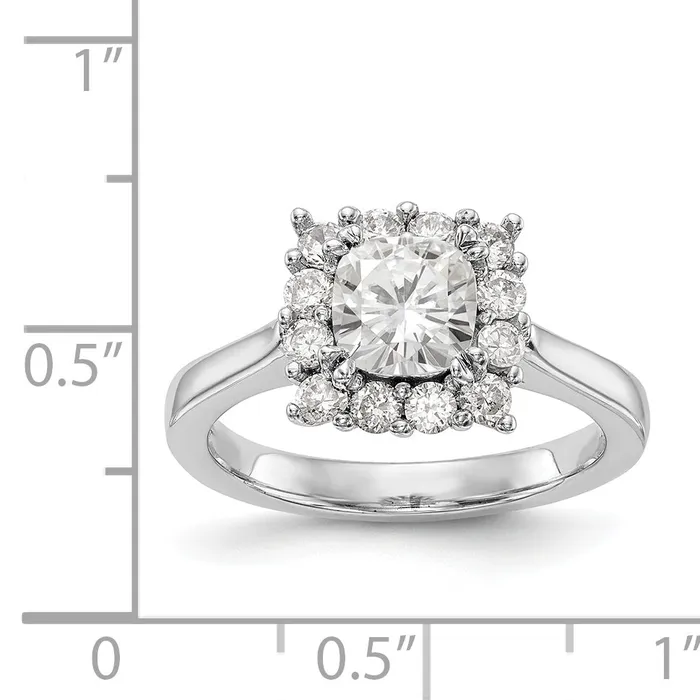 Rings Goldiacom 14k White Gold Cushion Halo Engagement Simulated Diamond Ring Rings Goldiacom 14k White Gold Cushion Halo Engagement Simulated Diamond Ring