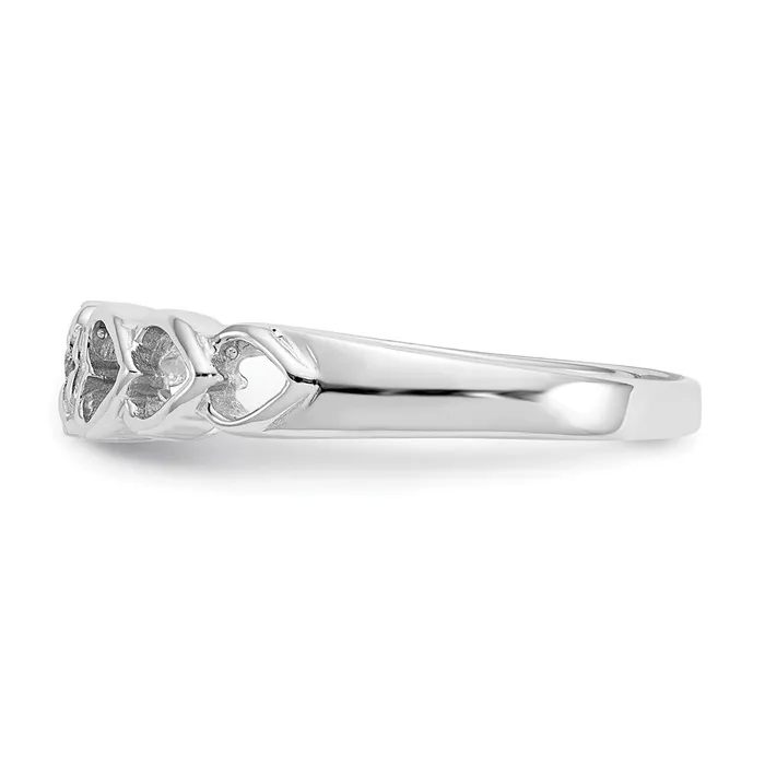 Rings Goldiacom 14k White Gold VS Real Diamond heart ring
