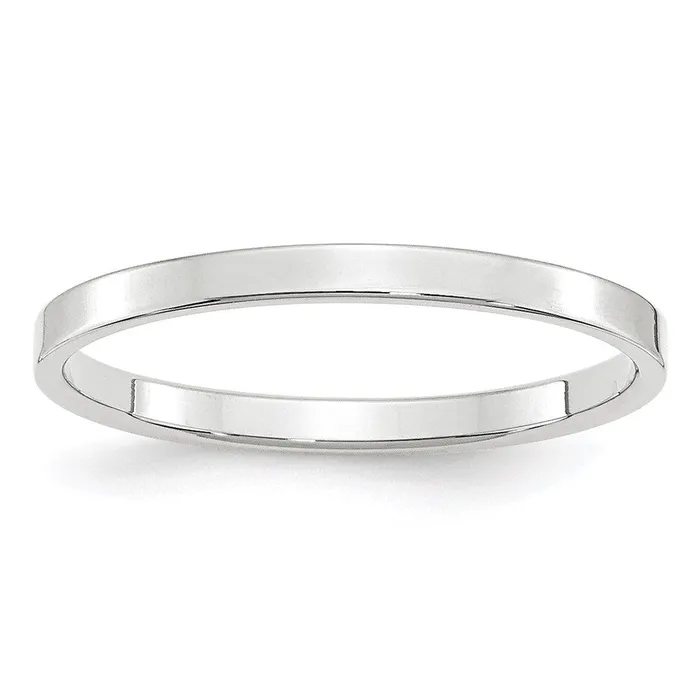 Rings Goldia Solid 10K White Gold 2mm Light Weight Flat MensWomens Wedding Band Ring Size 105 Rings Goldia Solid 10K White Gold 2mm Light Weight Flat MensWomens Wedding Band Ring Size 105