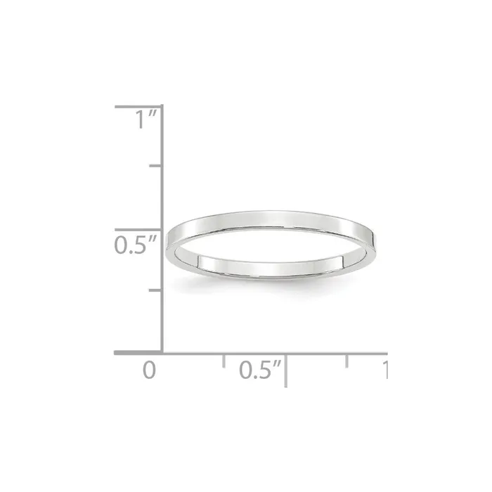Rings Goldia Solid 10K White Gold 2mm Light Weight Flat MensWomens Wedding Band Ring Size 105 Rings Goldia Solid 10K White Gold 2mm Light Weight Flat MensWomens Wedding Band Ring Size 105