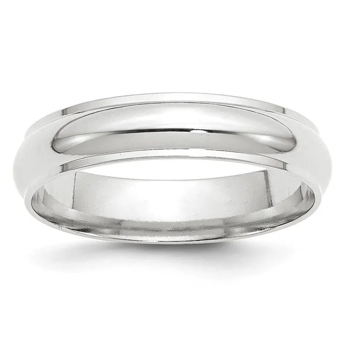 Rings Goldia Solid 10K White Gold 5mm Half Round with Edge MensWomens Wedding Band Ring Size 95 Rings Goldia Solid 10K White Gold 5mm Half Round with Edge MensWomens Wedding Band Ring Size 95