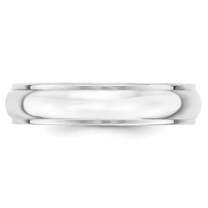 Rings Goldia Solid 10K White Gold 5mm Half Round with Edge MensWomens Wedding Band Ring Size 95 Rings Goldia Solid 10K White Gold 5mm Half Round with Edge MensWomens Wedding Band Ring Size 95